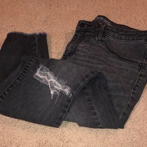 Black wash mid rise jeggings